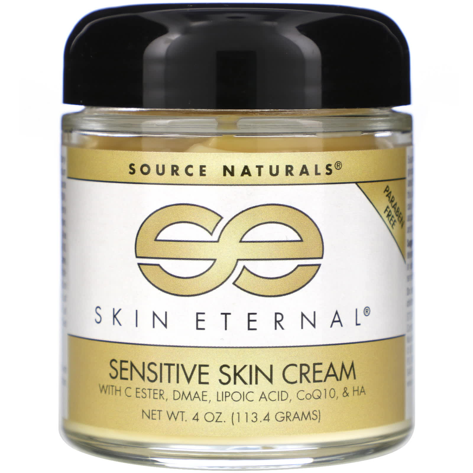Source Naturals, Skin Eternal® Cream Sensitive Skin, 4 Oz Liquid UPC 021078017219 | HiLife Vitamins